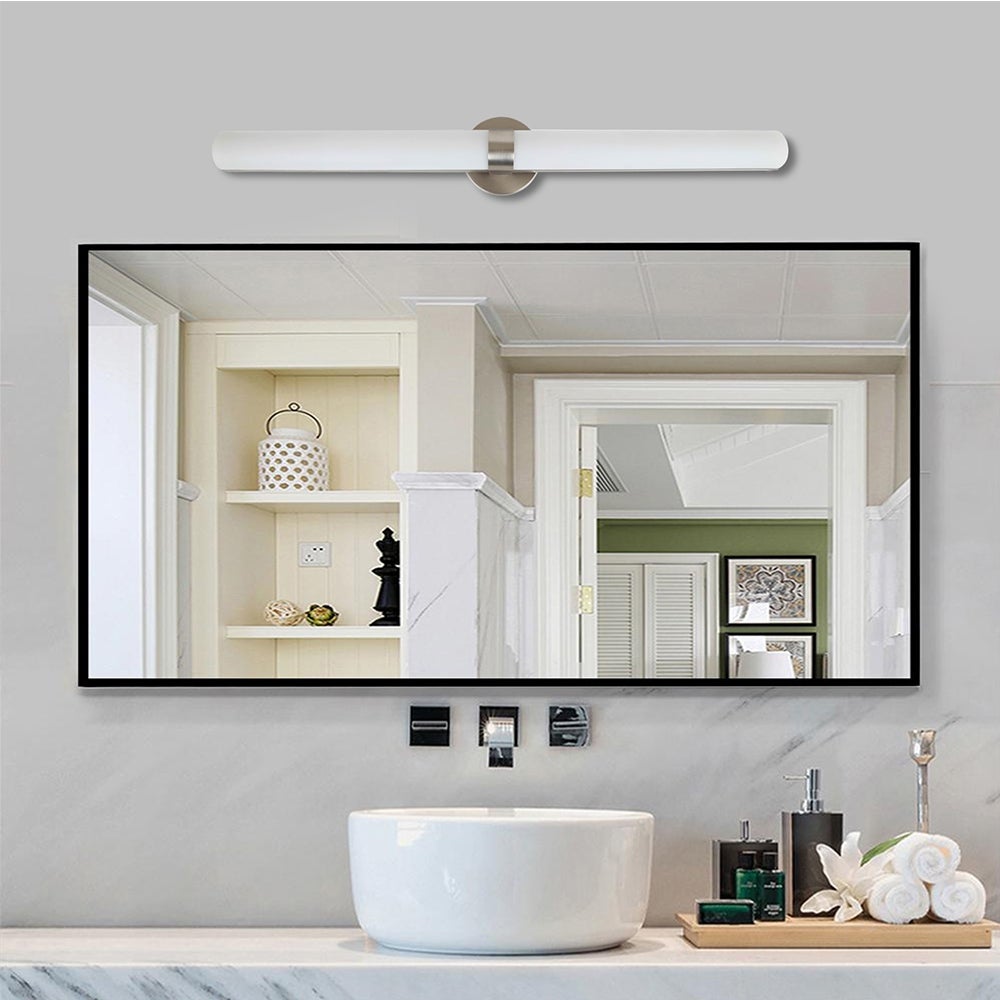 Samantha 34 in. LED Vanity-Light Bar in Brushed Nickel Finish - Brushed Nickel - Mycitystee