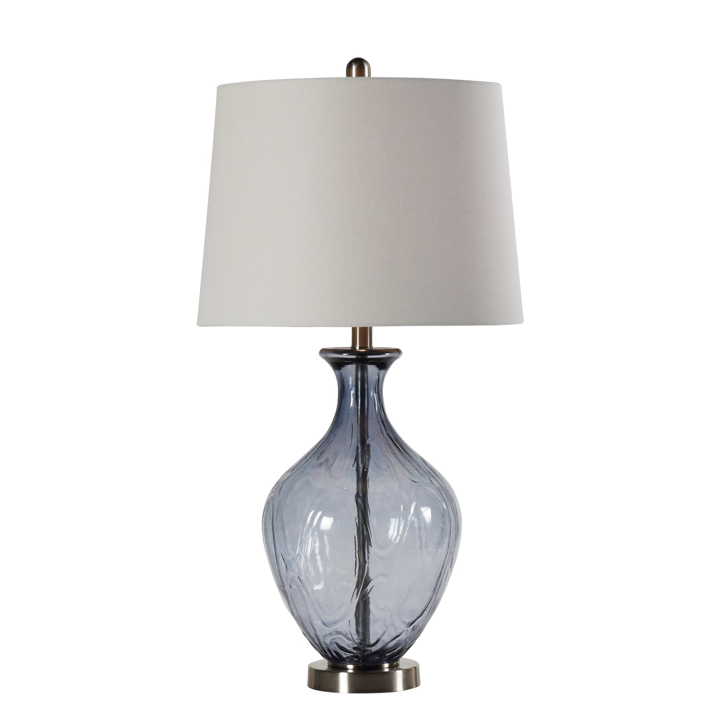 StyleCraft Adrienne Sheer Blue Table Lamp - Brussels White Shade - Mycitystee