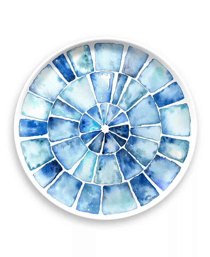 TarHong Melamine Coastal Scallops Round Platter， 14