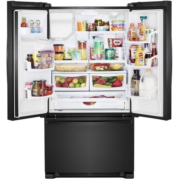 24.7 cu ft French Door Black Refrigerator - Mycitystee