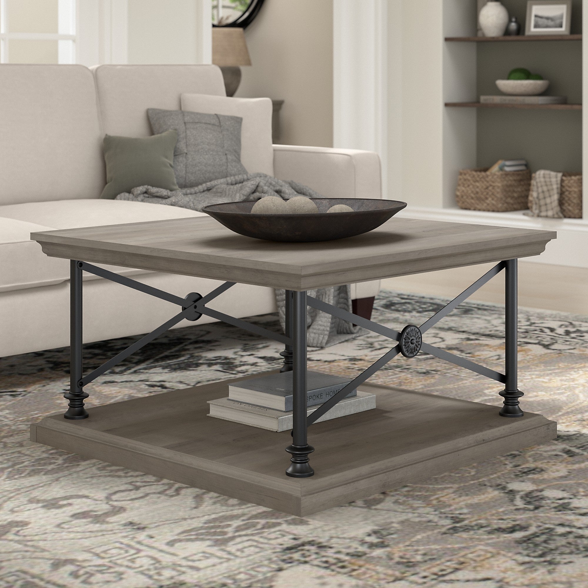 Coliseum Square Coffee Table by Bush Furniture - Mycitystee
