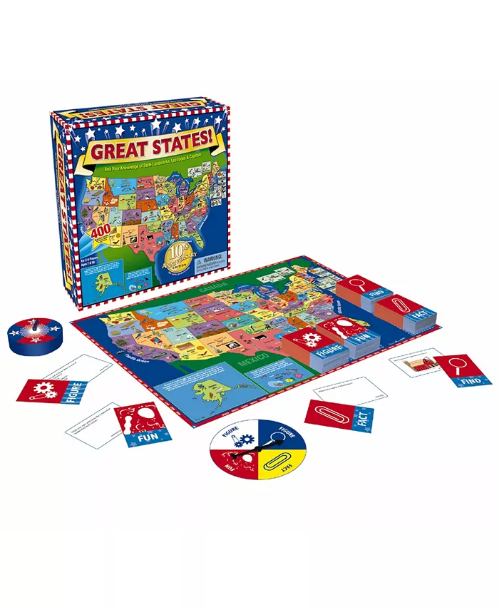 Game Zone Fundamental Toys Great States Board Game - Mycitystee
