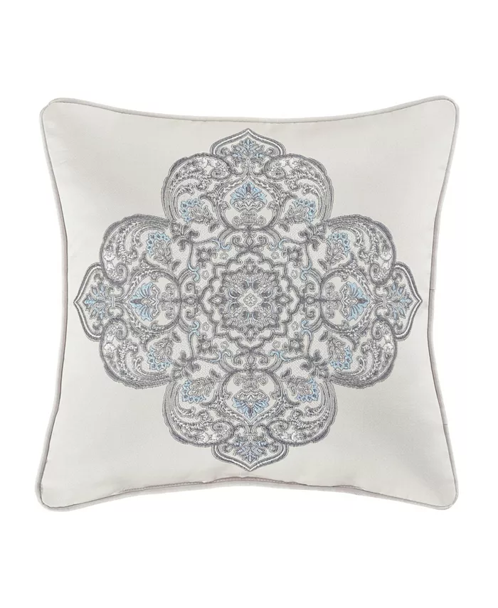 J Queen New York Adagio Embellished Decorative Pillow， 18
