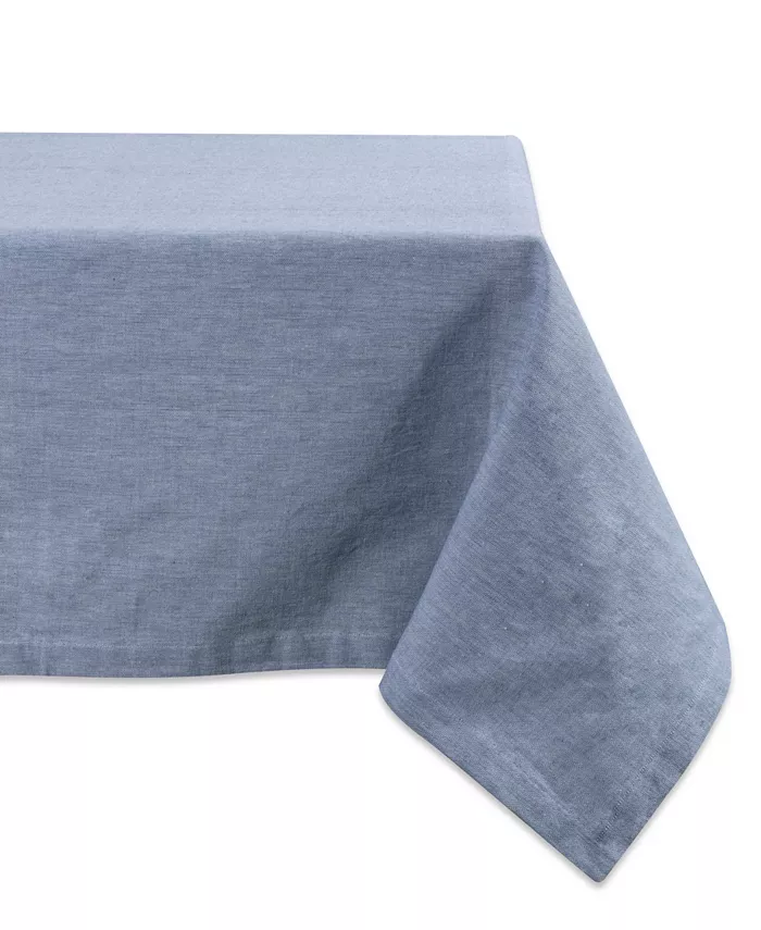 Design Imports Solid Chambray Tablecloth 60