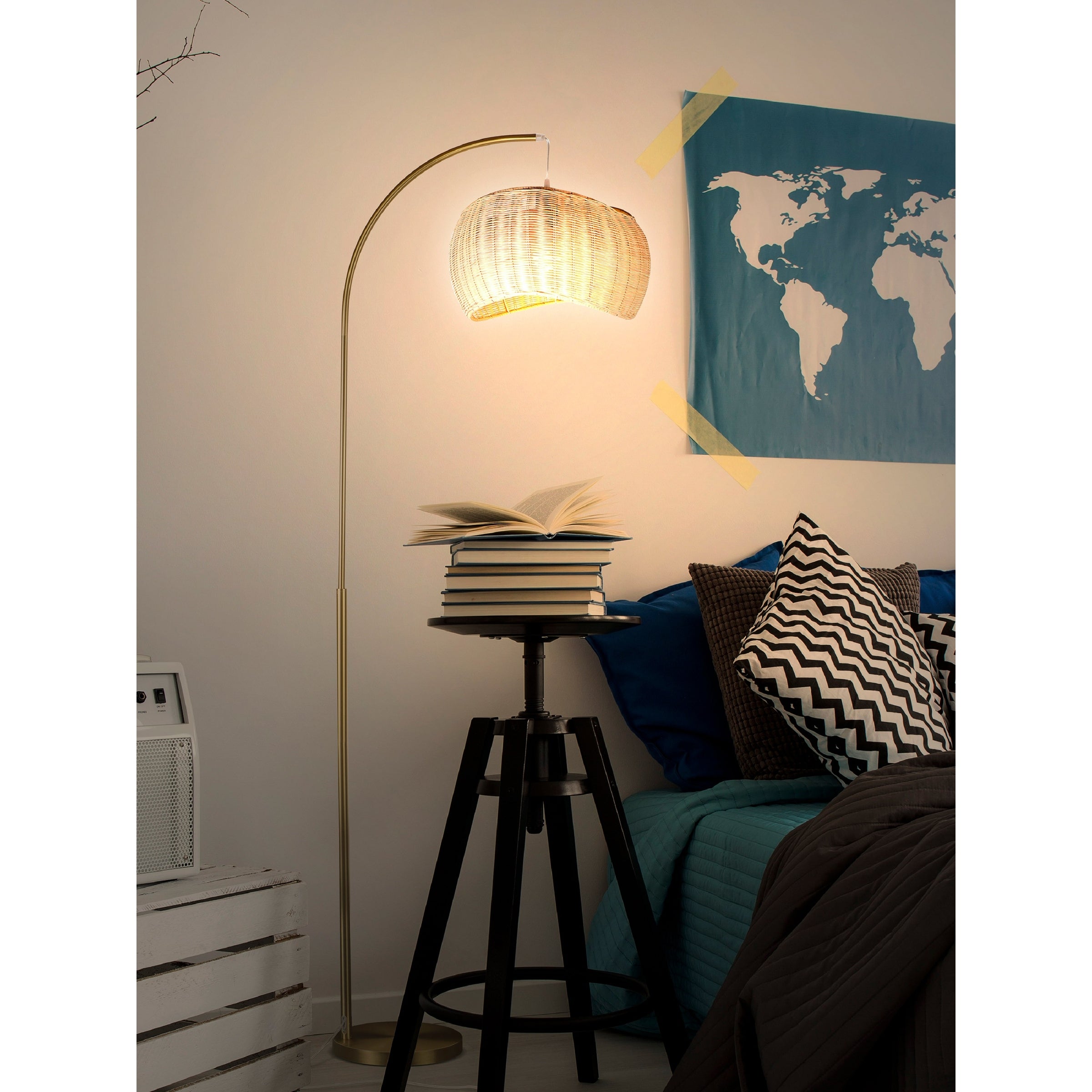 Brightech Wave Pendant LED Floor Lamp - Brass - Mycitystee