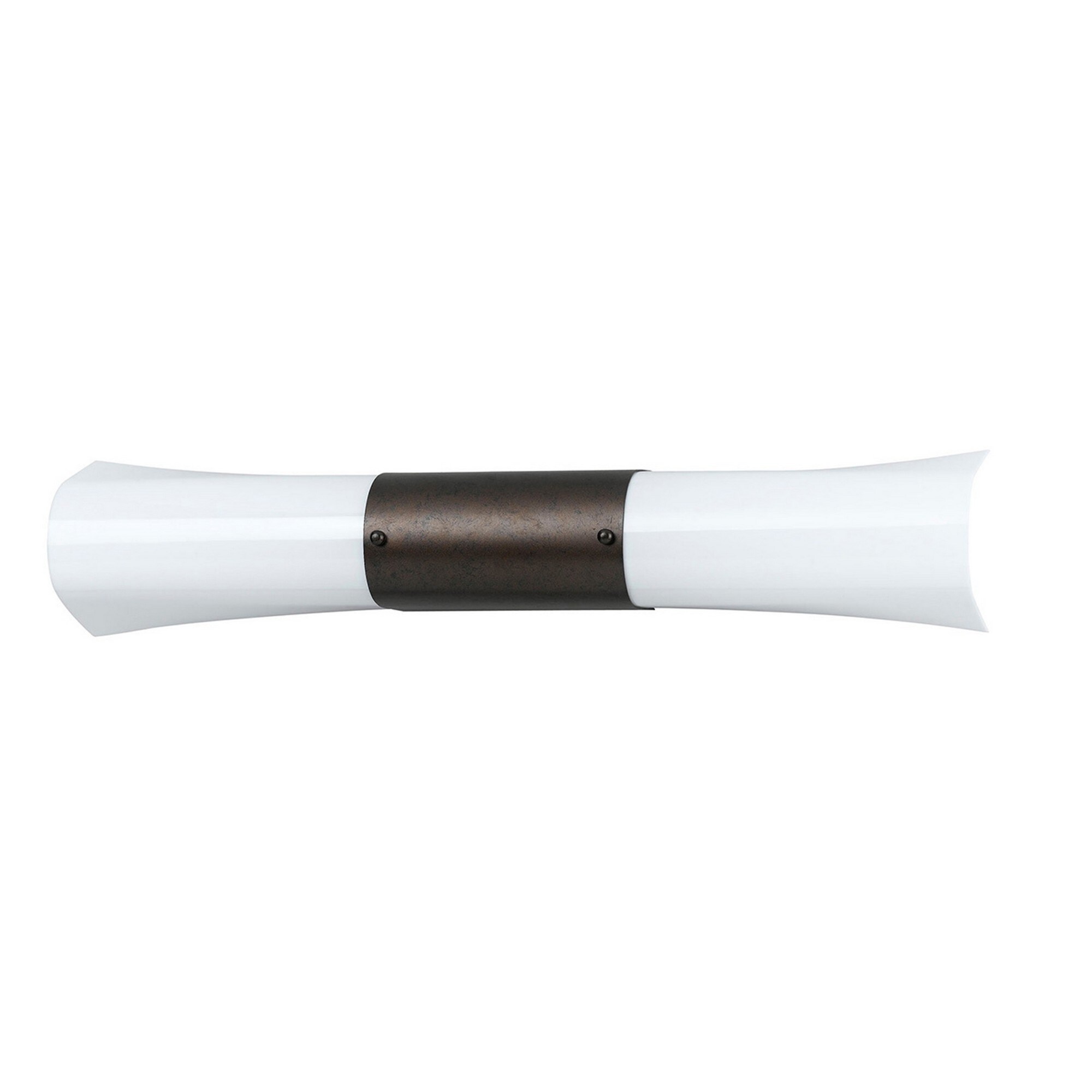 Elongated Vanity Light with Frosted Acrylic Plate， Set of 4，White and Brown - Mycitystee