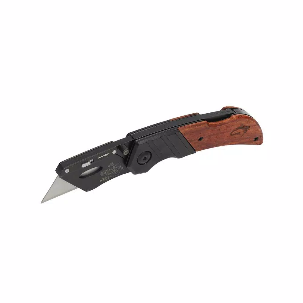 Husky Wood Handle Folding Lock-Back Utility Knife and#8211; XDC Depot - Mycitystee