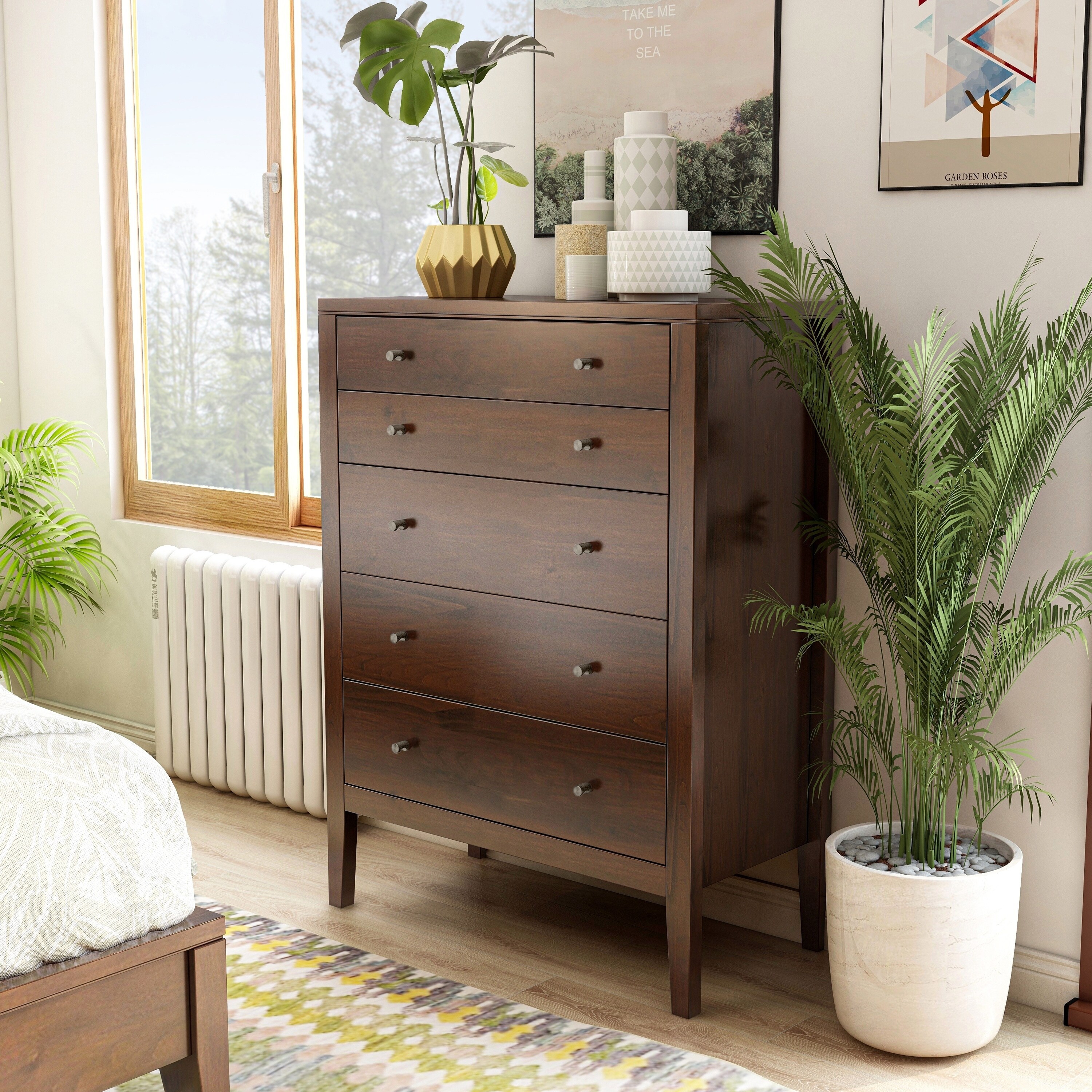 Furniture of America Larc Rustic Solid Wood Tempered Leg Chest - - 29737975 - Mycitystee