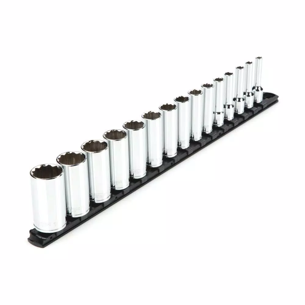 TEKTON 3/8 in. Drive Deep 12-Point Socket Set (15-Piece) and#8211; XDC Depot - Mycitystee