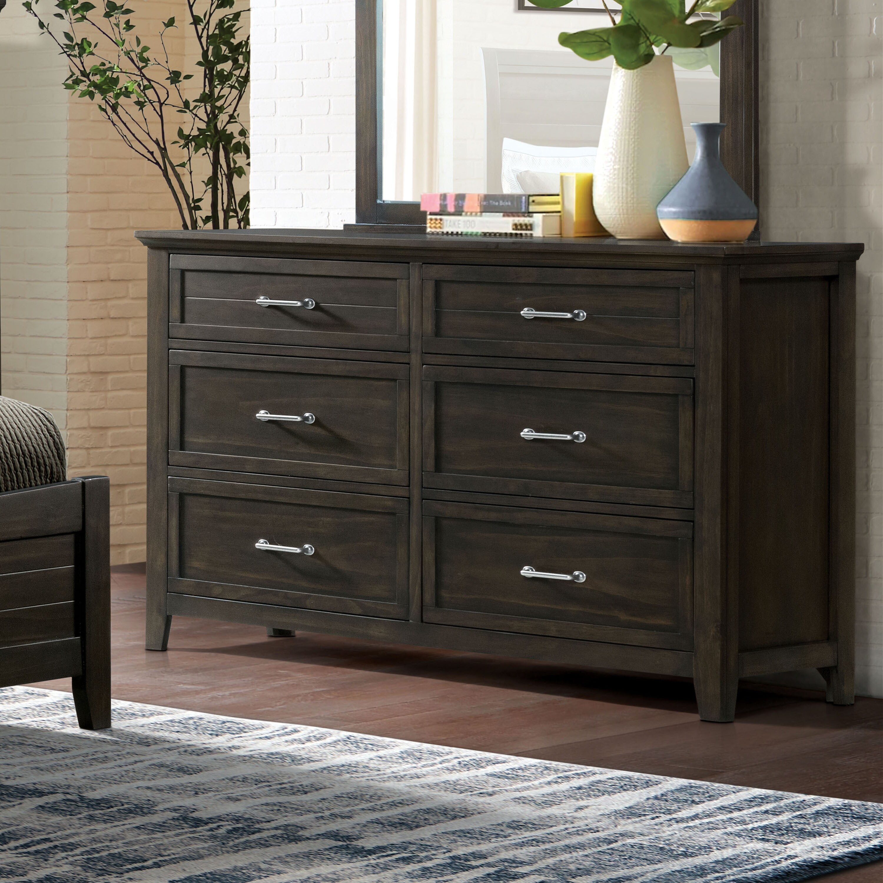 Furniture of America Inyx Traditional Walnut Solid Wood Dresser - - 30977976 - Mycitystee