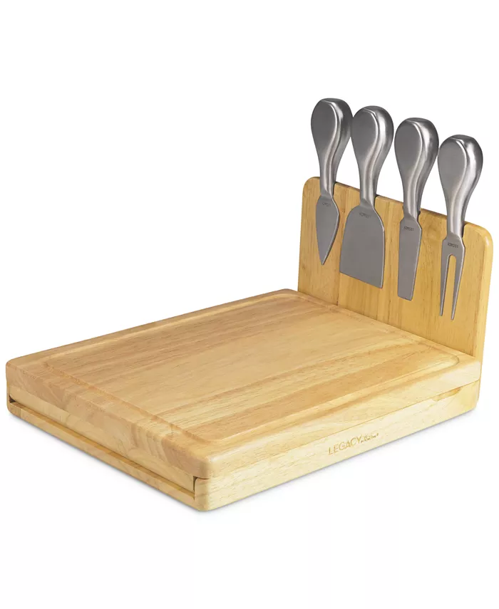 Picnic Time Toscanaandreg by Asiago Rubberwood Cheese Board Tools Set - Mycitystee