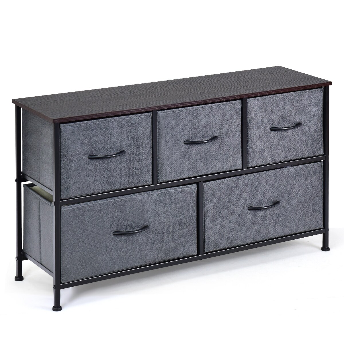 Costway 5 Drawer Dresser Storage Unit Side Table Display Organizer - - 29083710 - Mycitystee