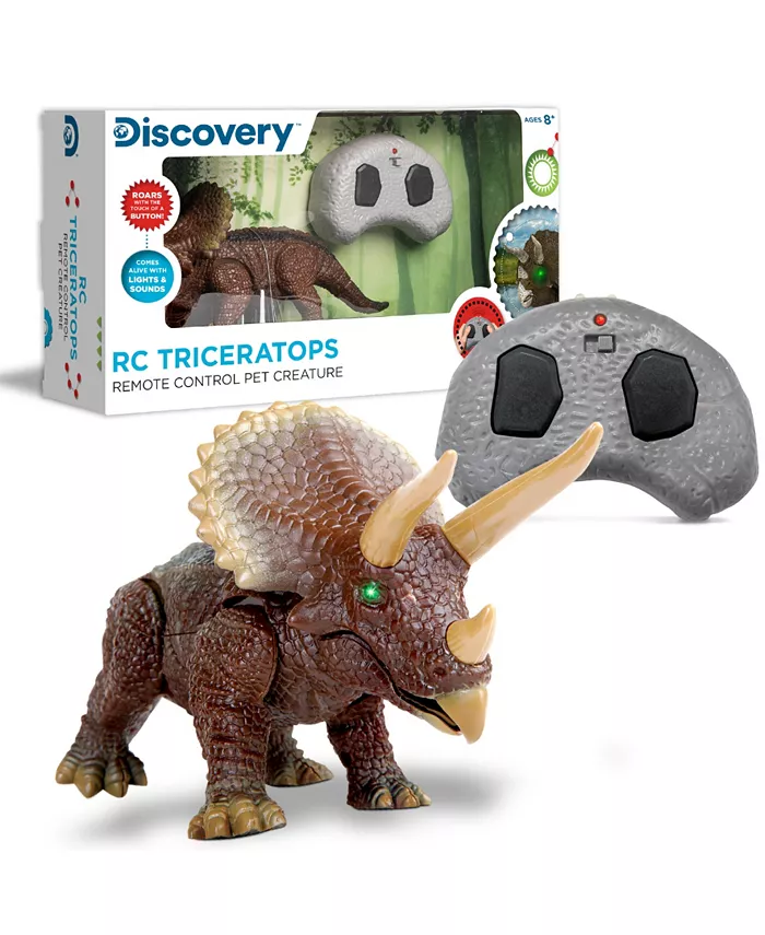 Discovery Kids Triceratops LED Infrared Remote Control Toy Set， 2 Piece - Mycitystee