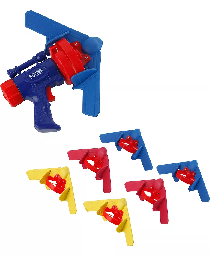Play22usa Lunar Launcher Toy Flying Airplane Disc - 6 Flying Airplane Set - Mycitystee