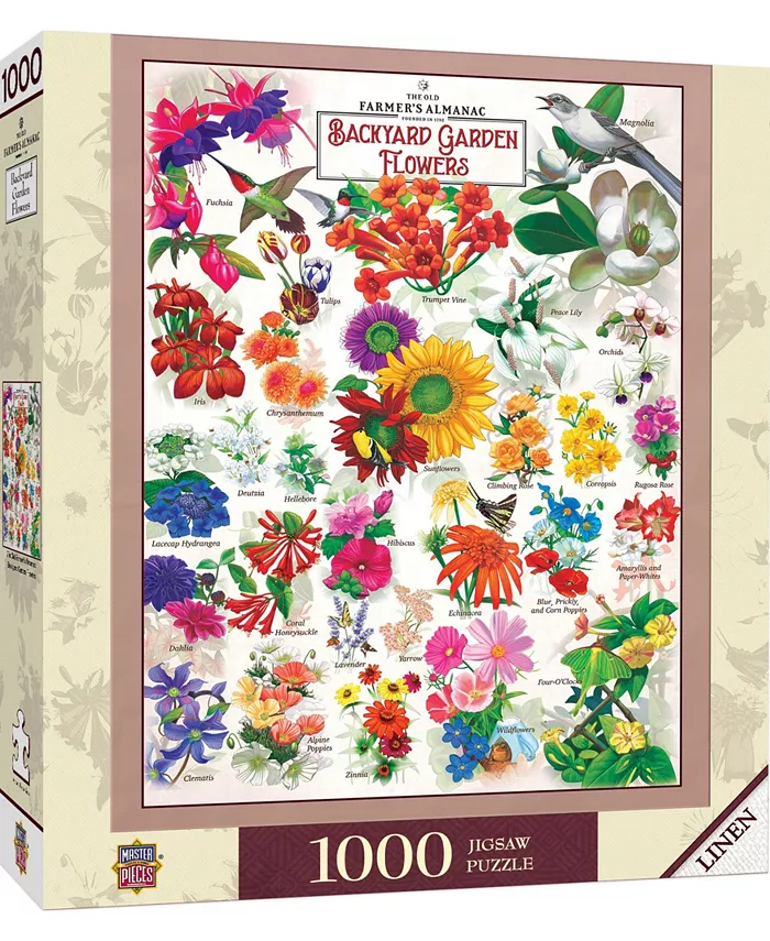 MasterPieces Puzzles Farmers Almanac - Garden Florals 1000 Piece Puzzle - Mycitystee