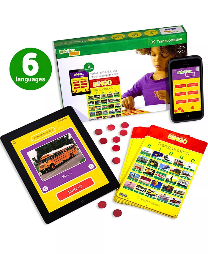 Stages Learning Materials Link4Fun Real Photo Transportation Bingo Game - Mycitystee