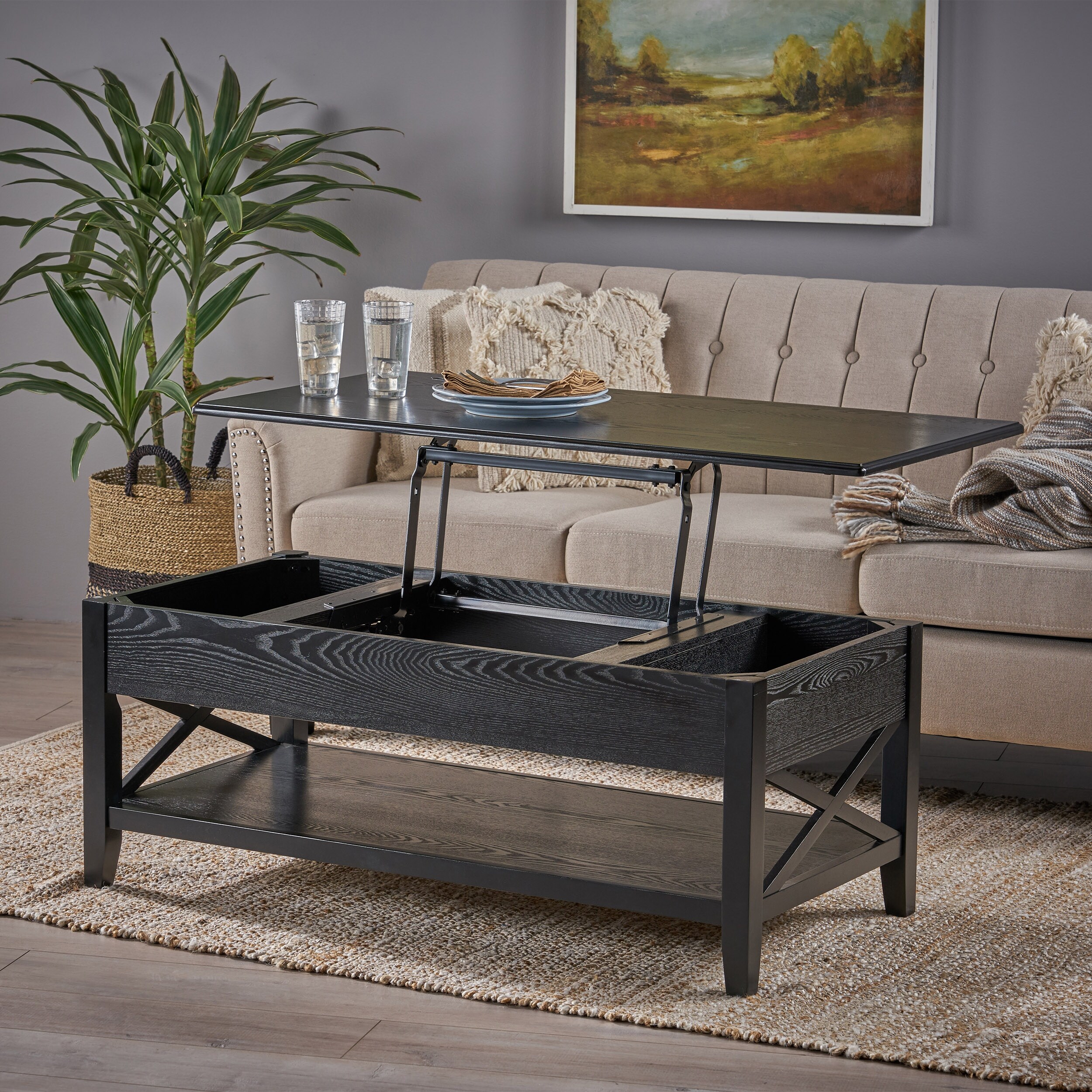 Decatur Farmhouse Lift Top Coffee Table by Christopher Knight Home - Mycitystee