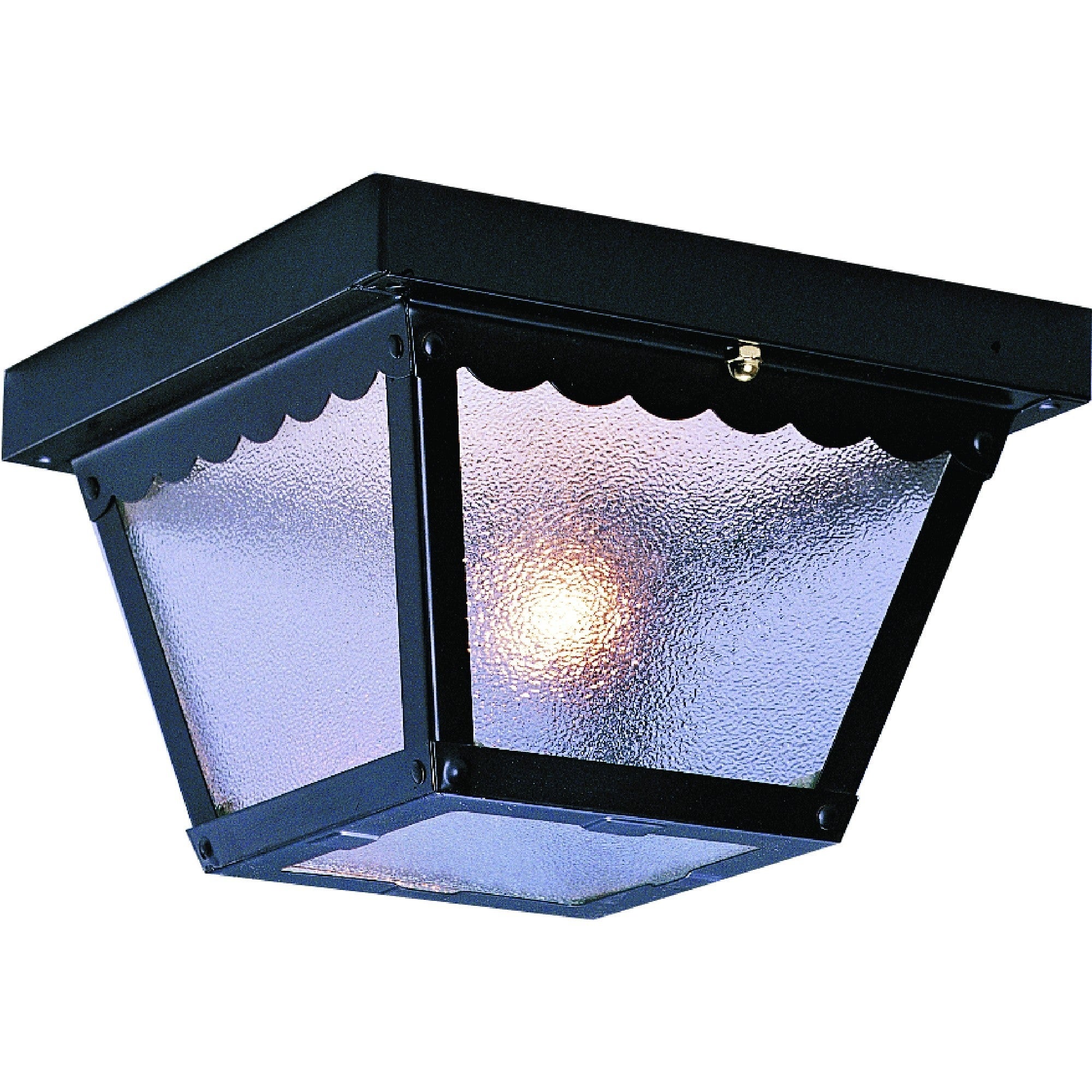 Volume Lighting 1-Light Outdoor Black Flush Mount - Mycitystee