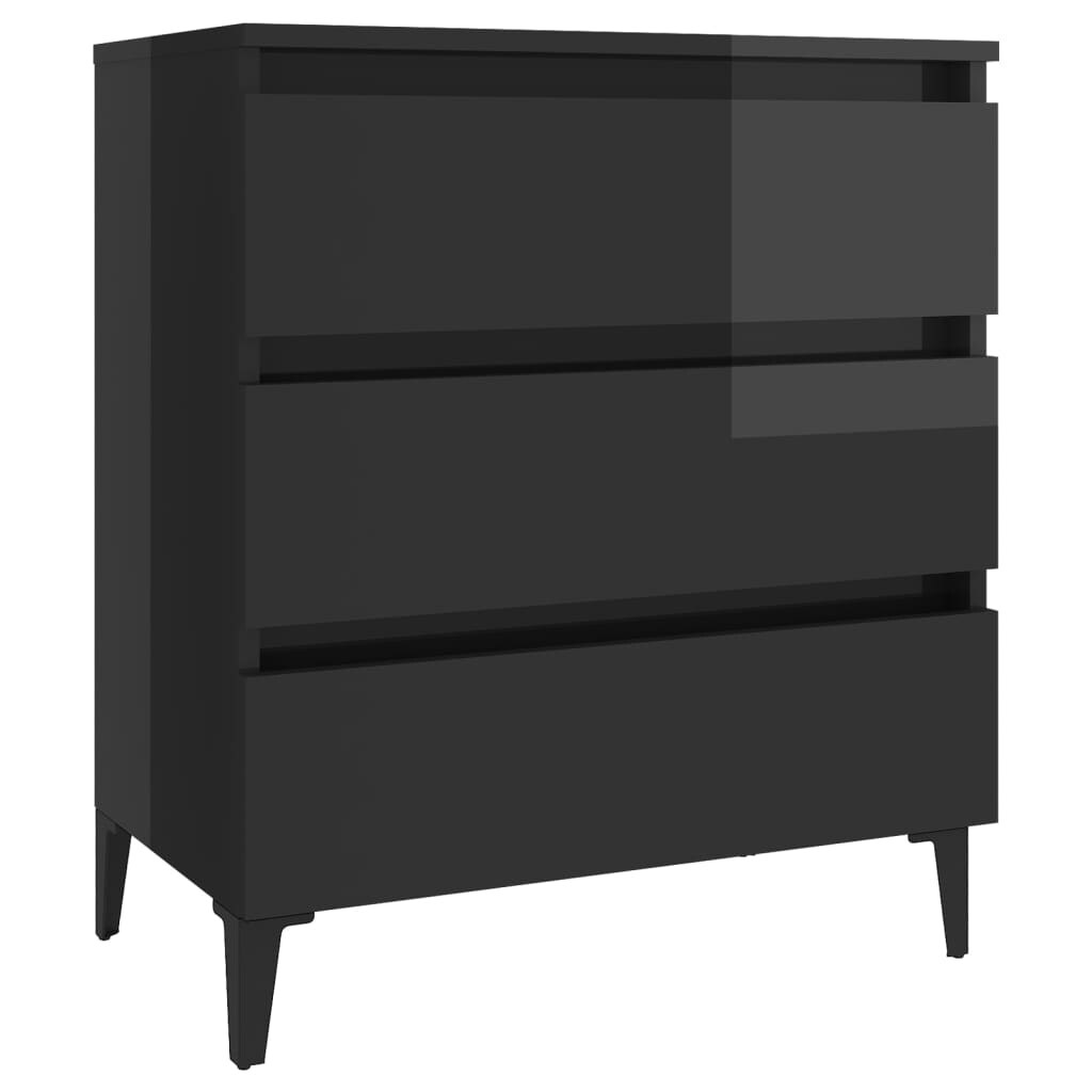 vidaXL Sideboard High Gloss Gray 23.6