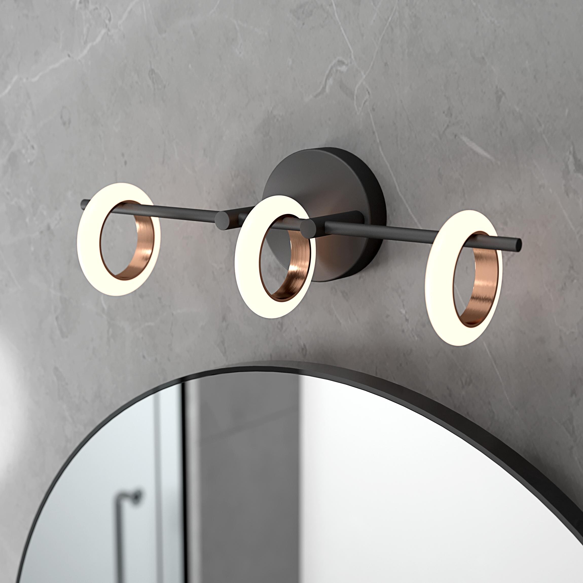 Glow's Avenue 3-Light Dimmable Loop Ring Bathroom Vanity Light - Mycitystee