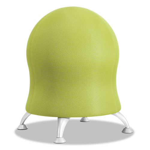 Safco Zenergy Ball Chair， Backless， Supports Up to 250 lb， Grass Fabric Seat， Silver Base (4750GS) - Mycitystee