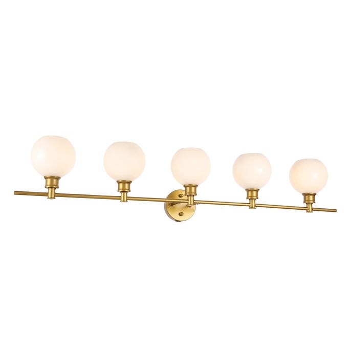 Camille 5-Light Frosted Glass Wall Sconce - Mycitystee