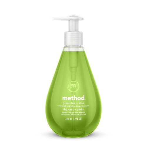 Method Gel Hand Wash， Green Tea + Aloe， 12 oz Pump Bottle， 6/Carton (00033CT) - Mycitystee