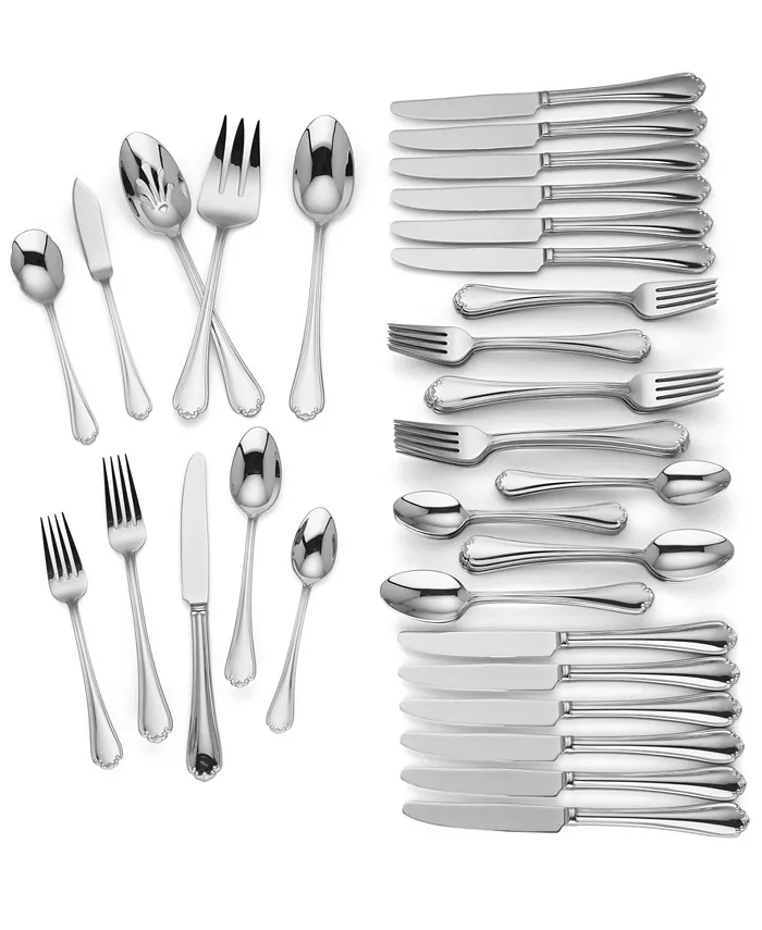 Lenox Chelse Muse 18 10 Stainless Steel 65-Pc. Flatware Set， Service for 12， Created for Macy's - Mycitystee