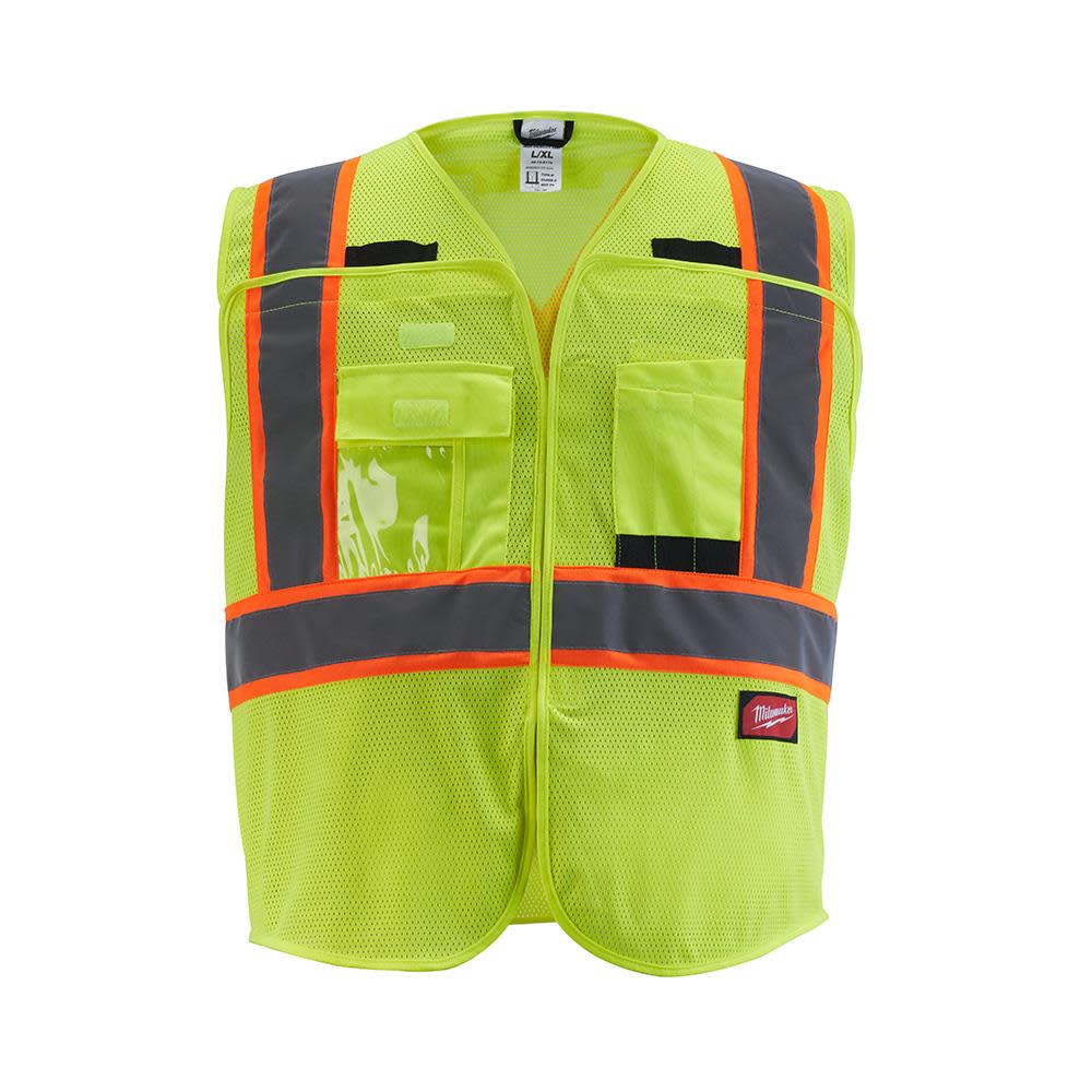 Class 2 Breakaway High Visibility Yellow Mesh Safety Vest2XL/3XL (CSA) - Mycitystee