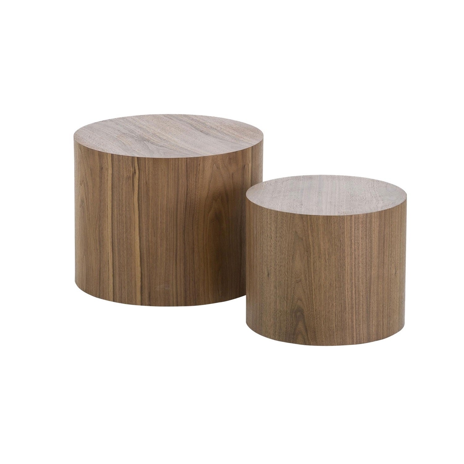 MDF Nesting Table Set Of 2， Handcraft Round Coffee Table for Iving Room/Leisure Area， Space-Saving， Versatility - Mycitystee
