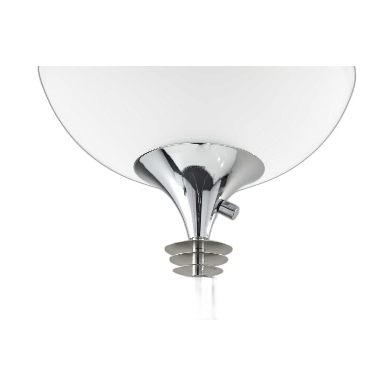 Modern Chrome Thick Pole Torchiere Floor Lamp - 14