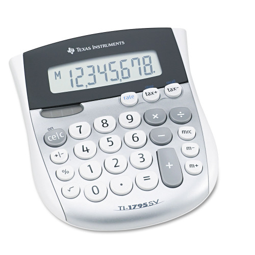 Texas Instruments TI-1795SV Minidesk Calculator， 8-Digit LCD - Mycitystee