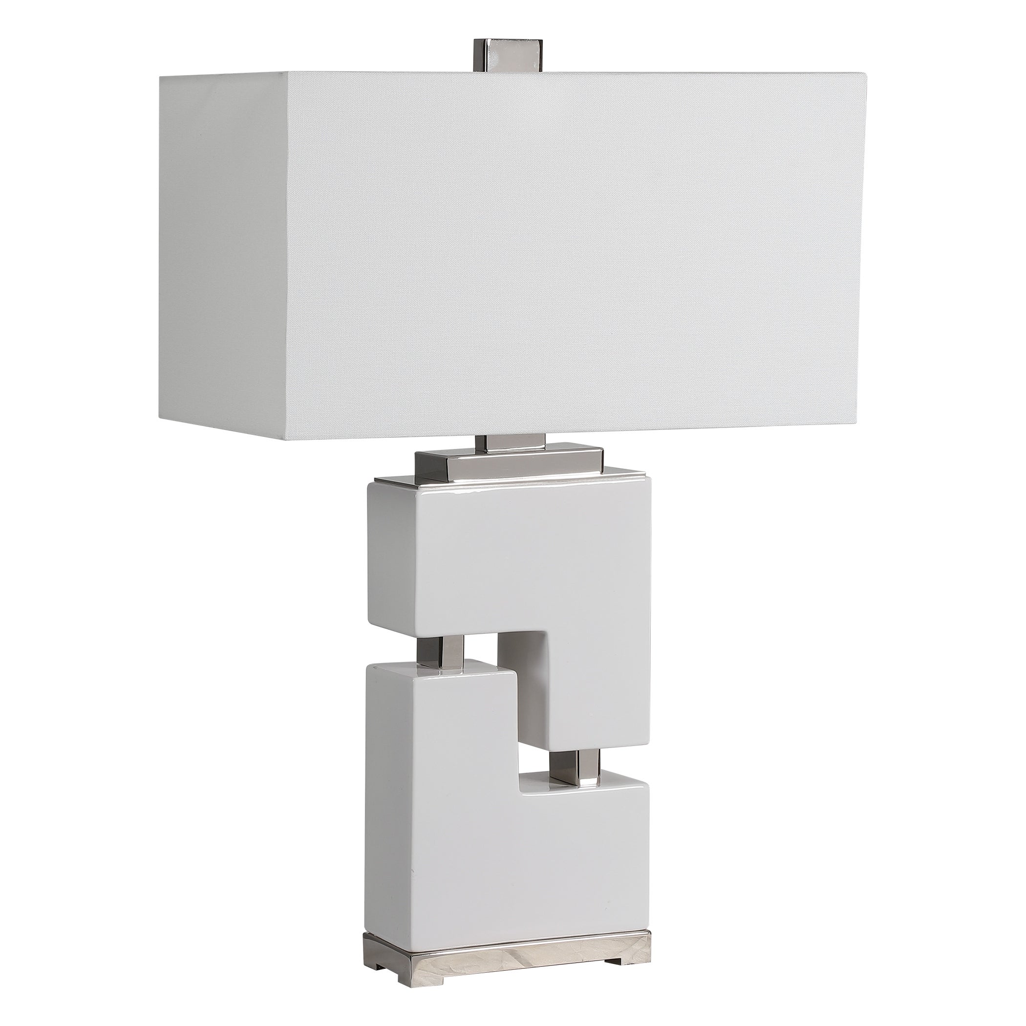 Uttermost Tetris White Table Lamp - Mycitystee