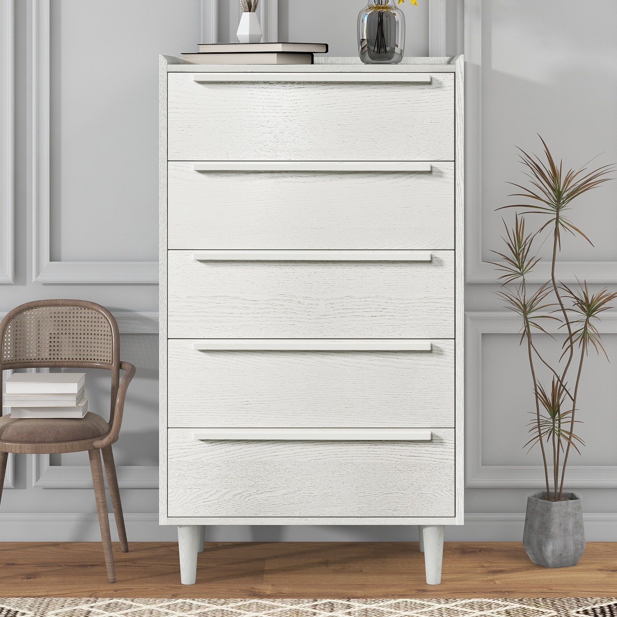 Modern Style Manufactured Wood 5-Drawer Chest - - 37570180 - Mycitystee