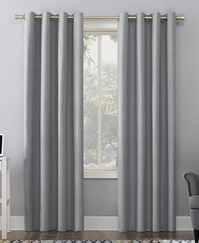 Sun Zero Duran Thermal Insulated Blackout Grommet Curtain Panel， 95