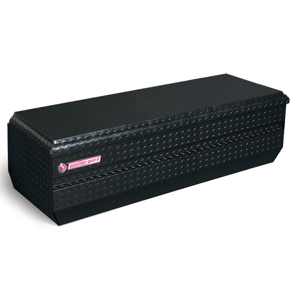 62-in x 27.5-in x 19.25-in Black Aluminum Universal Truck Tool Box - Mycitystee