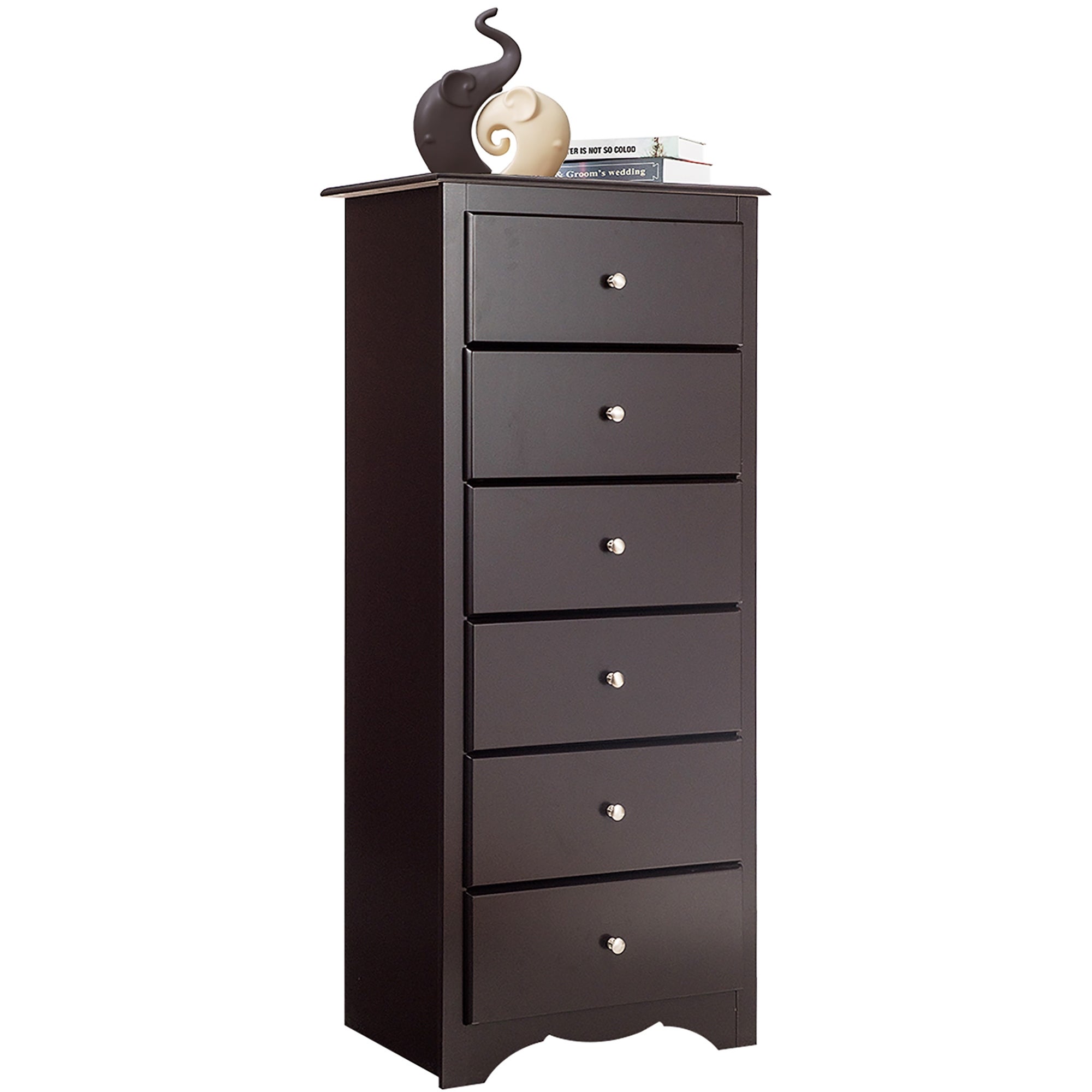 6 Drawer Chest Wooden Dresser Clothes Organizer Bedroom - - 32014271 - Mycitystee