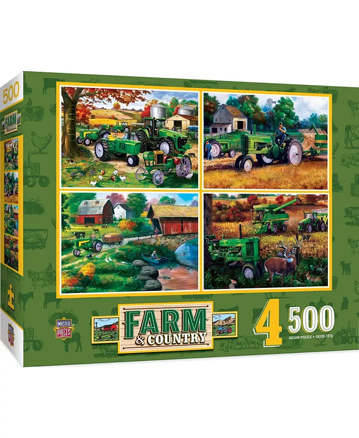 MasterPieces Puzzles Farm Country 4 Pack - 500 Piece Adult Jigsaw Puzzle - Mycitystee