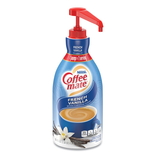 Coffee-mate Liquid Coffee Creamer， French Vanilla， 1500mL Pump Bottle (31803) - Mycitystee