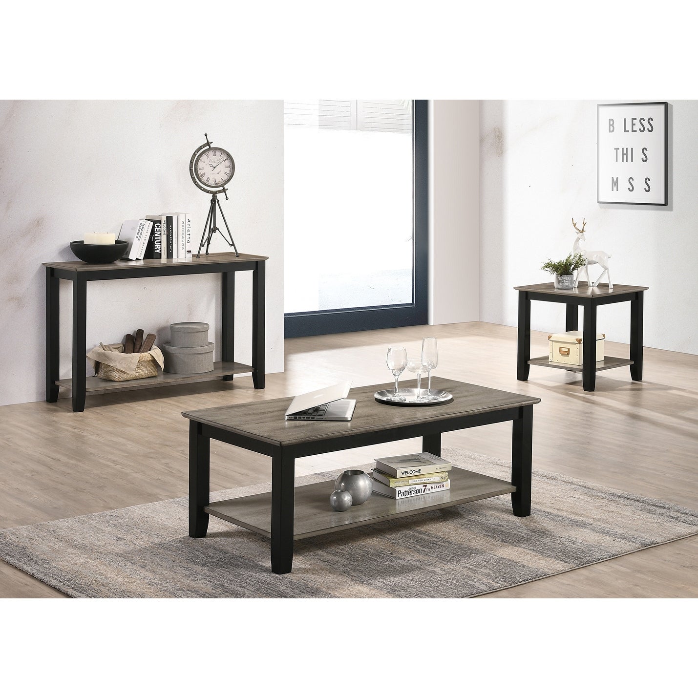 Coffee Table With Open Shelf - Mycitystee