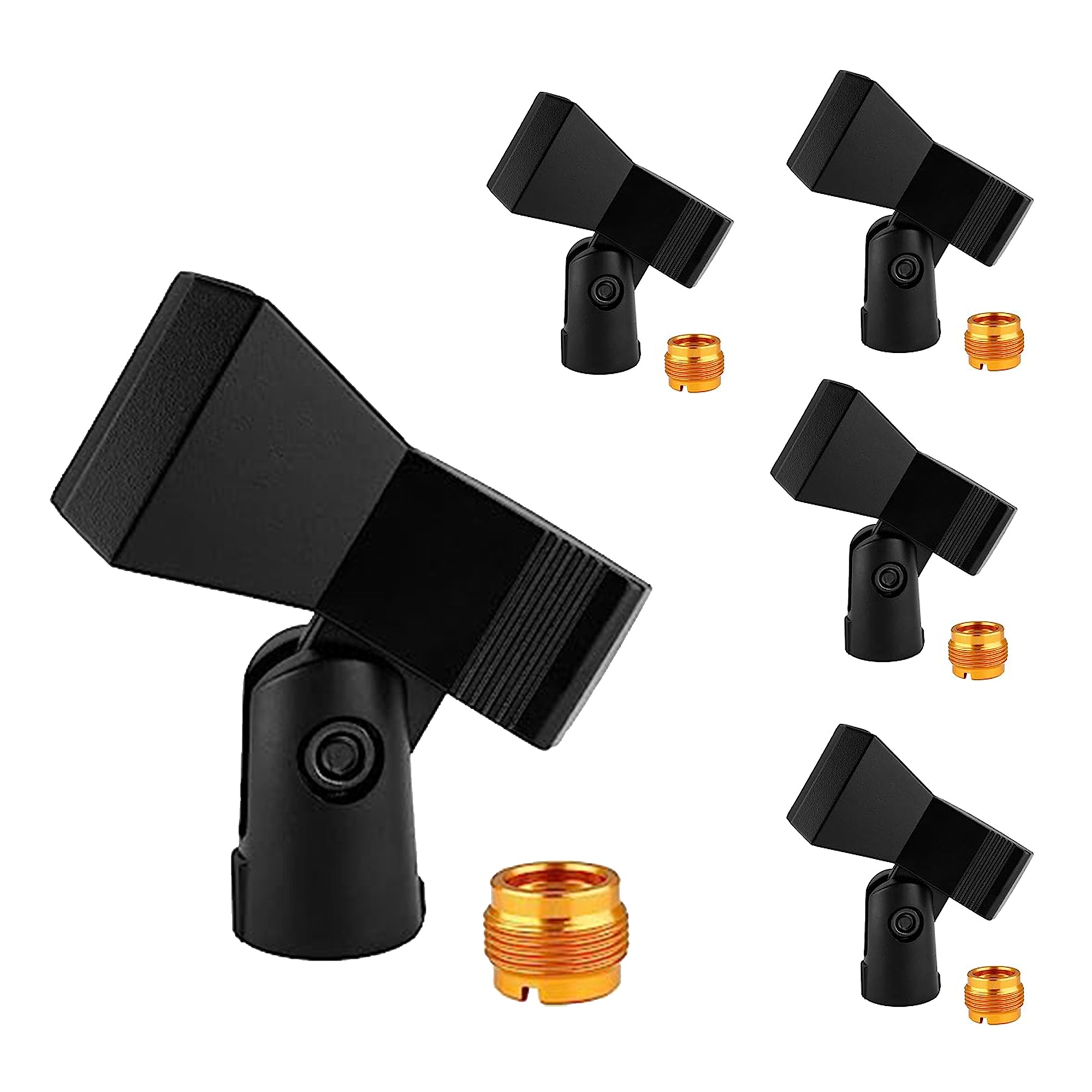 5 Core Universal Microphone Clip Holder| Durable Mic Clip with Nut Adapters 5/8
