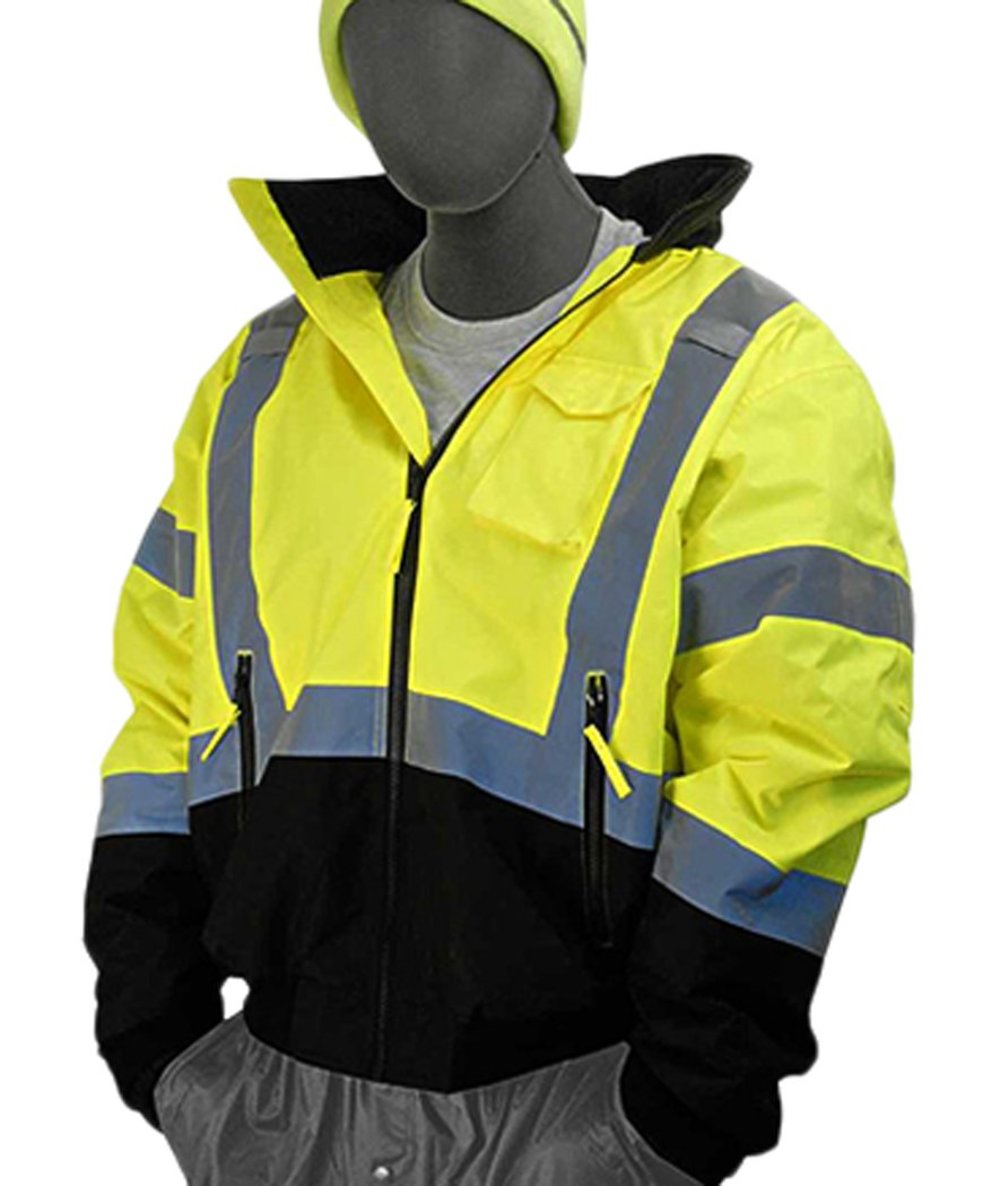 Majestic Glove Small High-Visibility Yellow Class 3 Bomber Jacket - Mycitystee