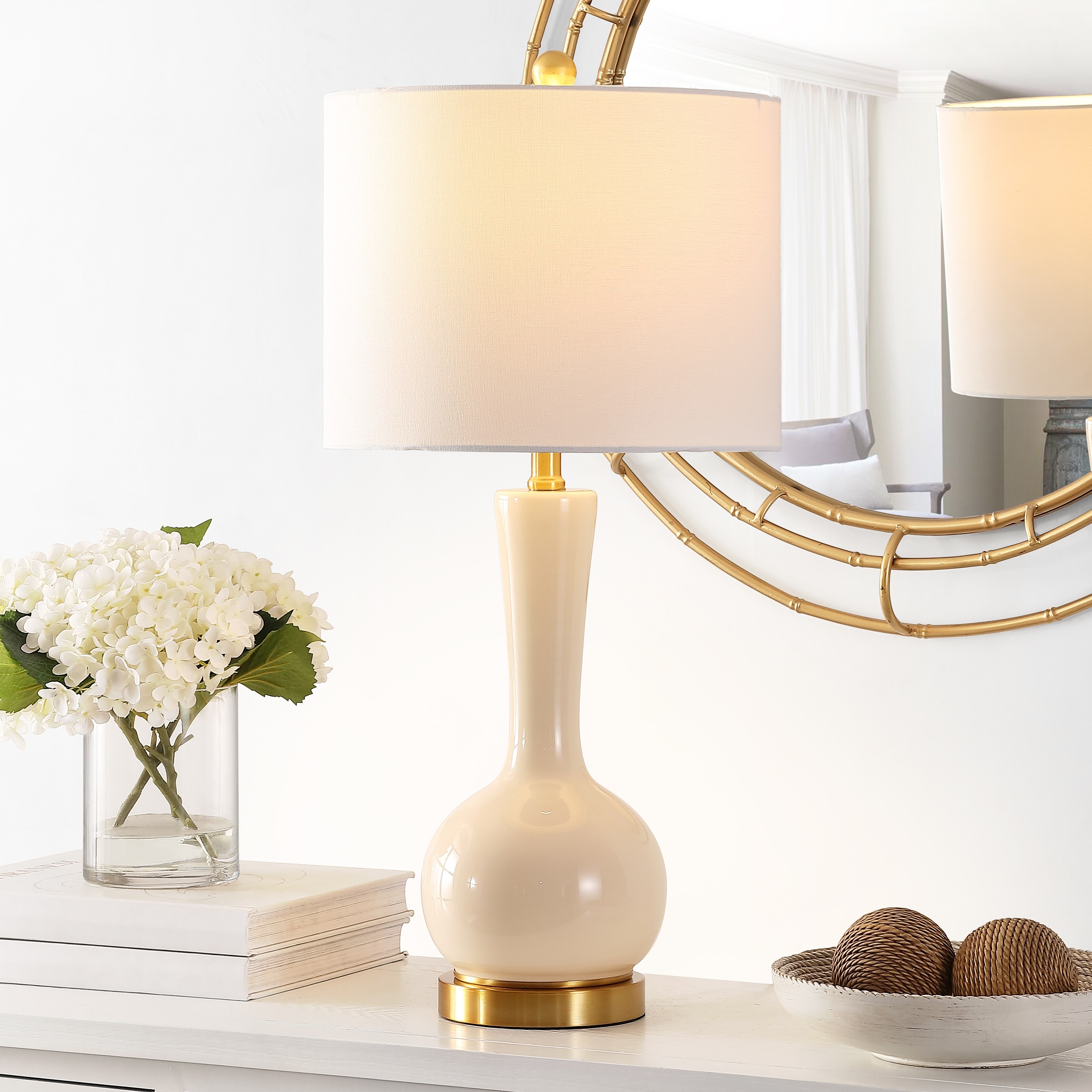 SAFAVIEH Lighting 27-inch Gaetna Glass Table Lamp - 13