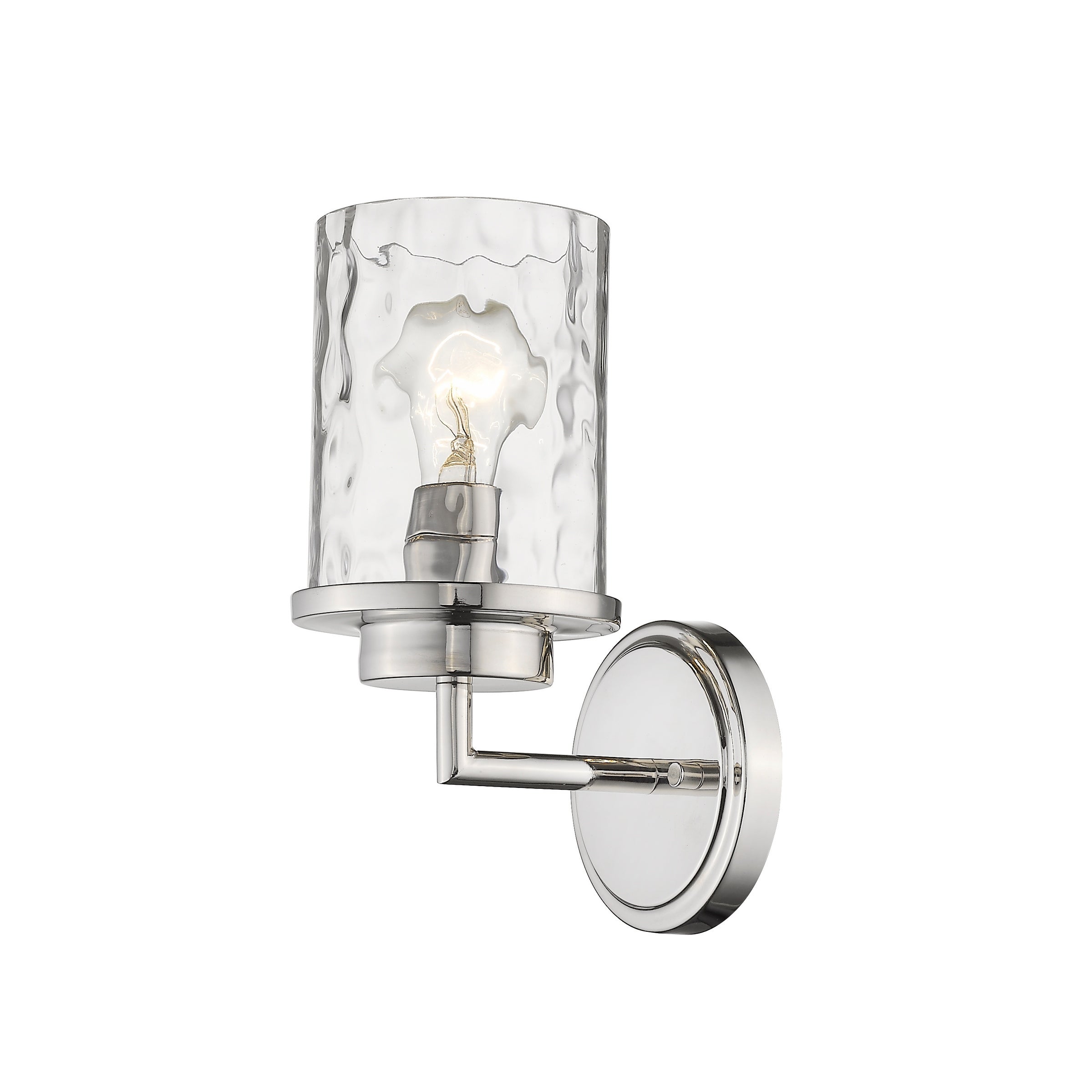 1 Light Simple Wall Sconce in Nickel - Mycitystee