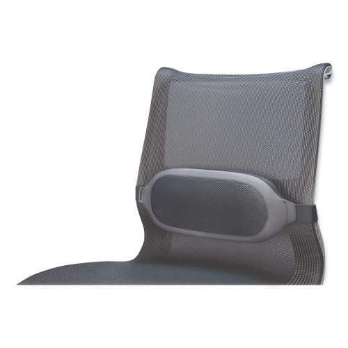 Fellowes I-Spire Series Lumbar Cushion， 14 x 6 x 3， Gray (9311601) - Mycitystee