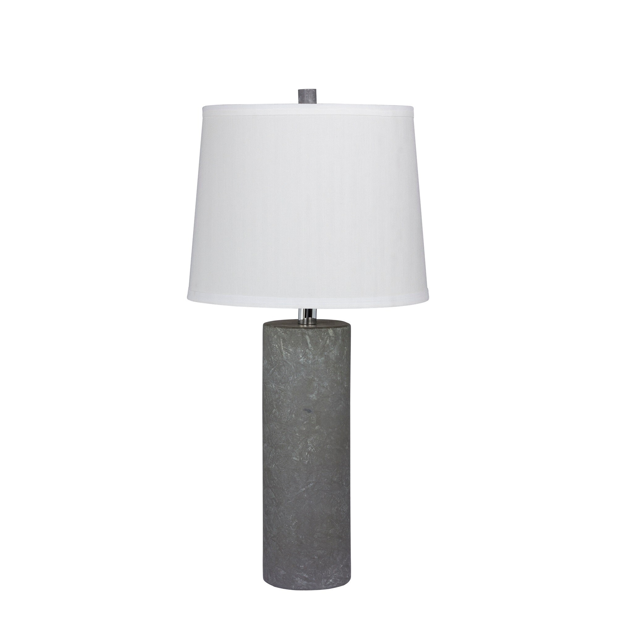 Fangio Lighting's 6228 26 in. Contemporary Column Ceramic Table Lamp in a Gray Finish - Mycitystee