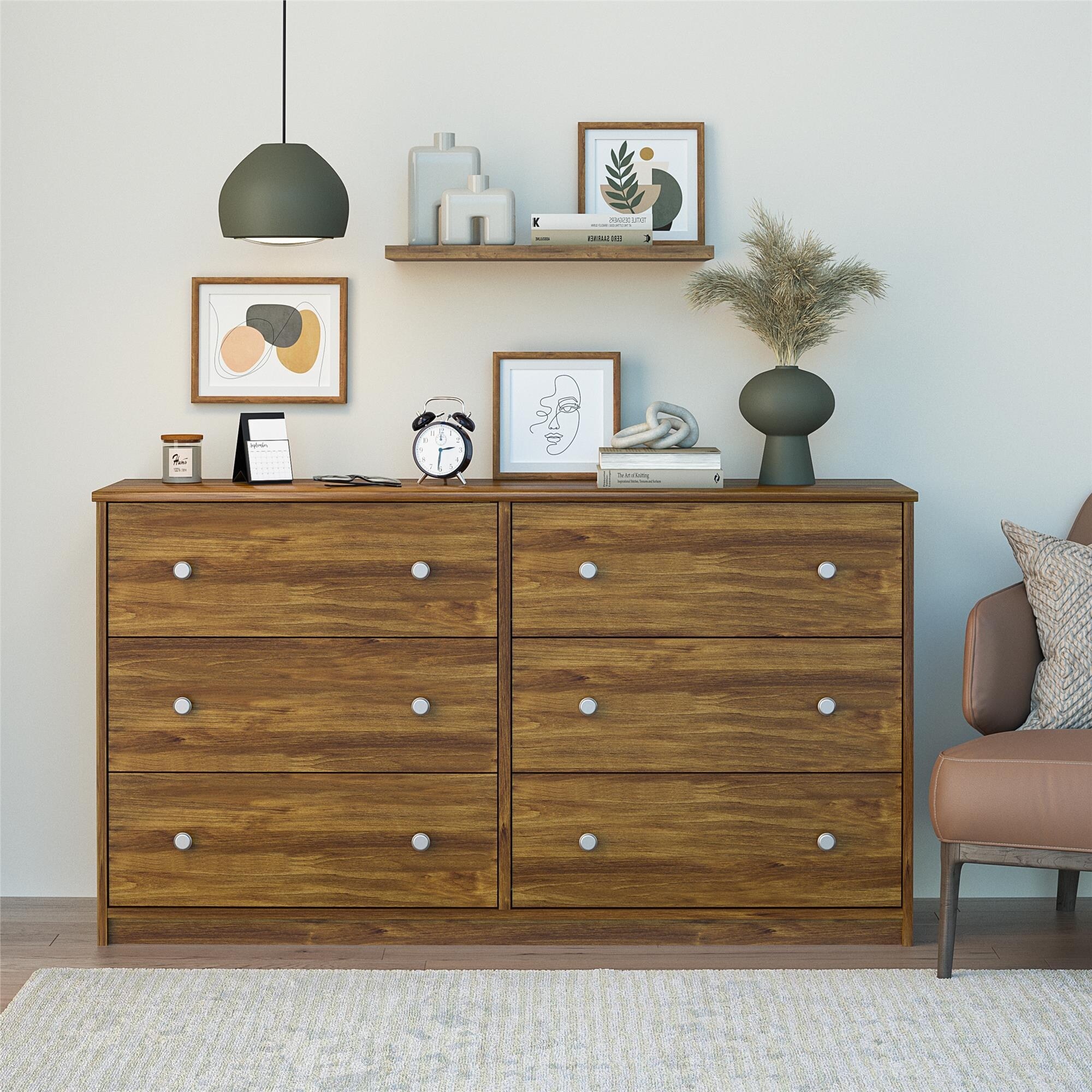 Ameriwood Home Ellery 6 Drawer Wide Dresser - - 35976585 - Mycitystee