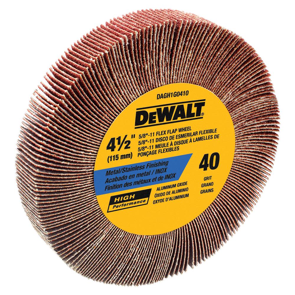 DEWALT 4-1/2 x 3/4 x 5/8 - 11 40 g Flap Wheel DAGH1G0410 from DEWALT - Mycitystee
