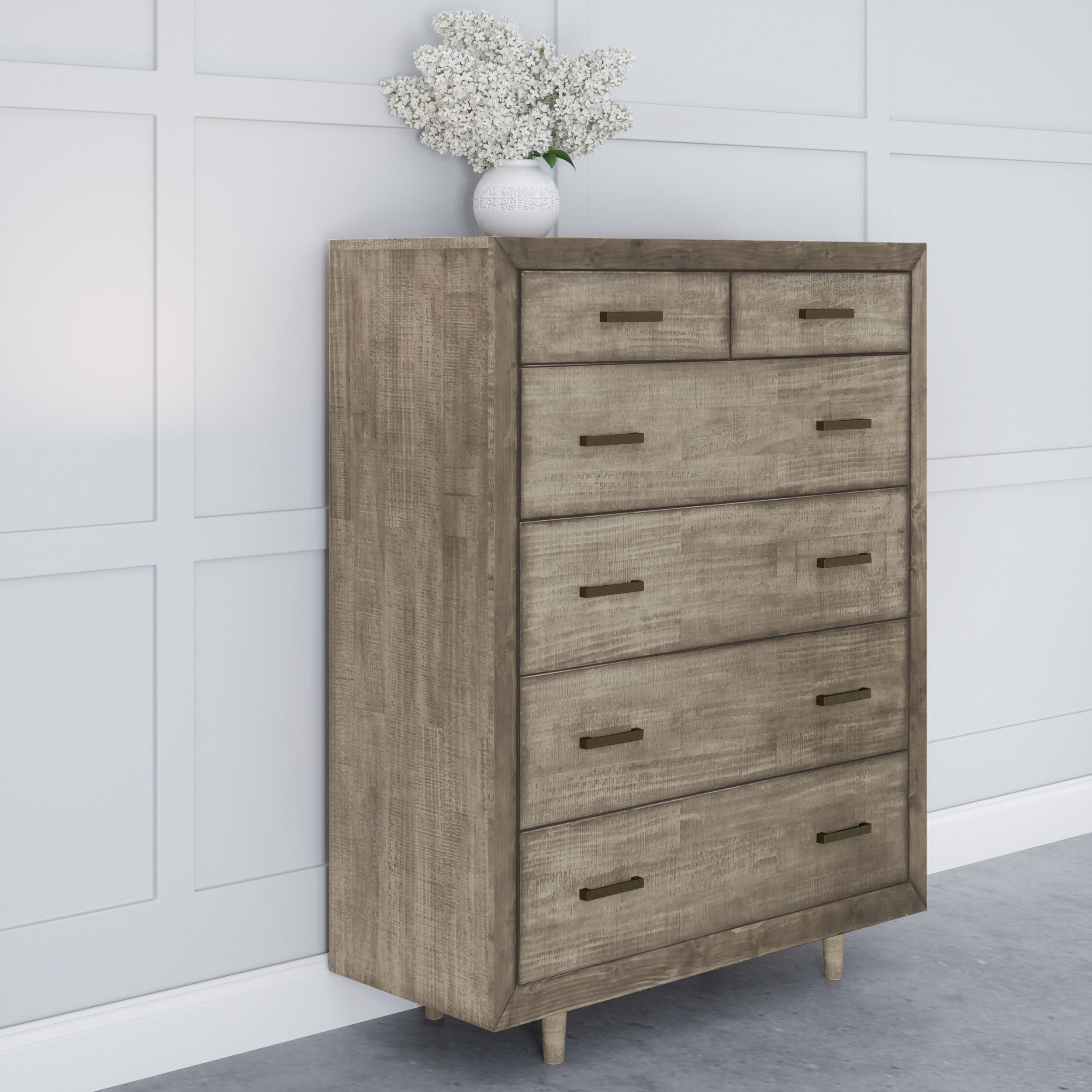 Abbyson Retro Mid Century 6 Drawer Wood Chest - - 26281094 - Mycitystee