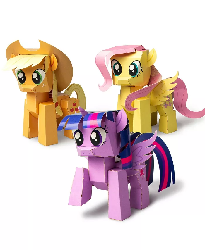 Cubles My Little Pony TWILIGHT SPARKLE， FLUTTERSHY， and APPLEJACKBuild Your Own 3D Product FiguresA Sturdy No Glue No Scissors Activity - Mycitystee